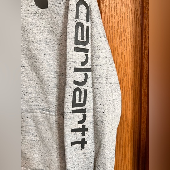 Carhartt Women's Midweight Relaxed Fit Block Logo Sleeve Hoodie - Picture 2 of 9